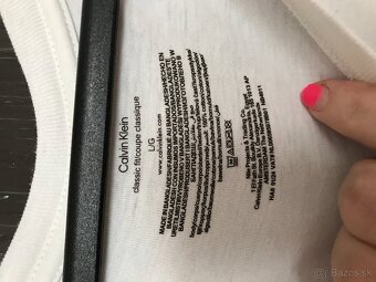 CALVIN KLEIN originál white pánske tricko L/XL - 3