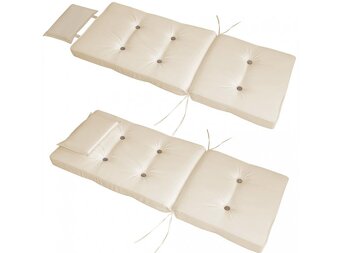 Sada podušiek na stoličku krémova - 3