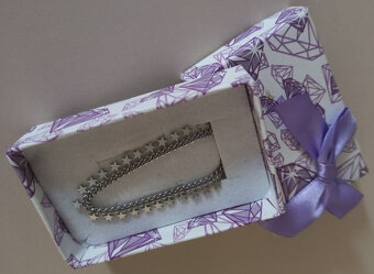 Retiazka s hviezdičkami - chirurgická oceľ - 3