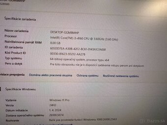 Kancelársky počítač Lenovo i3 / 8GB RAM / SSD+HDD / W11 - 3