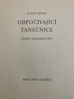 E. Nevan - Odpočívající tanečnice (12 grafík),1946 - 3