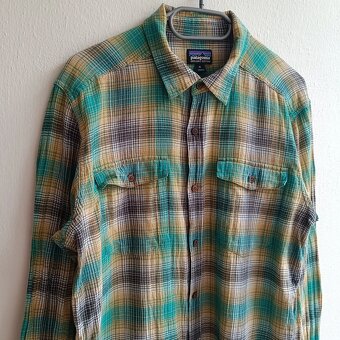 Patagonia Steermans košeľa s dlhým rukávom zelená M - 3