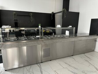 Predám nerezový gastro výdajný pult – ohrev + chladenie - 3