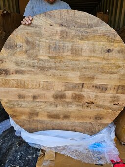 Jedálenský stôl z mangového dreva 130 cm - 3