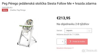 Detská jedálenská stolička Peg Pérego Jaguars - 3