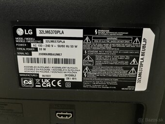 Predám používaný smart TV LG 32LM6370PLA - 3