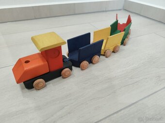 Predam dreveny vlacik + auticko - 3