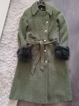 Dámsky dlhý vlnený kabát XL/42 - 3