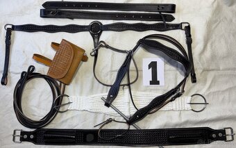 Westernový sedlový komplet 1) černý - 3