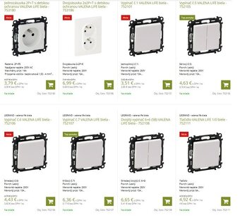 Elektroinštalačný materiál, cyky,asfora,legrand,eaton,FXP - 3