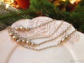 Starý dlhý strieborný náhrdelník, Ag 835 - 3