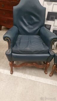 ŠTÝLOVÉ KOŽENKOVÉ KRESLO - 3