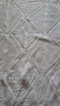 Ručne štrikované biele tričko - 3