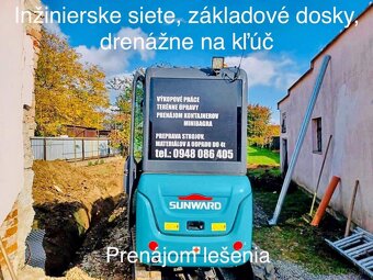 Zemné a výkopové práce – minibager - 3