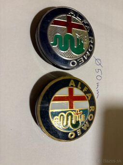 Stredové krytky Alfa Romeo - priemer 50, 56 a 59 mm - 3