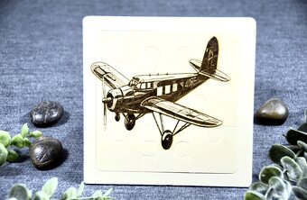 Drevené puzzle – Lietadlá (retro & moderné) - 3