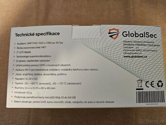 Nepoužitá nerozba autokamera Globalsec FullHD + 32GB SDkarta - 3