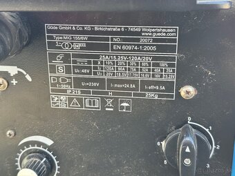 Predám CO2 zváračku GÜde MiG 155 - 3