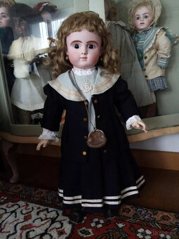 Vzácna stará francúzska bábika Baby Steiner so zatvorenými ú - 3