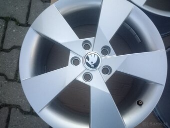 Škoda Octavia 17"5x112 ET 49 originálne hliníkové disky - 3