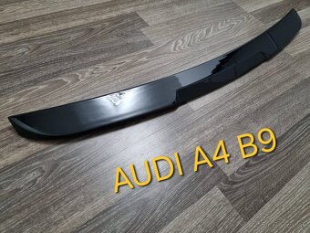 AUDI A4 S4 RS4 B9 spoiler kridlo lipko (čierne) na kufor - 3