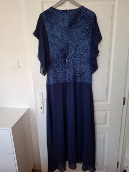 Šaty spoločenské  modré 48 - 50 - 3