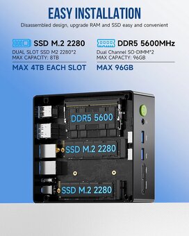 GMKtec K8 Plus AMD Ryzen 7 8845HS 32GB RAM 1TB SSD Win11 Pro - 3