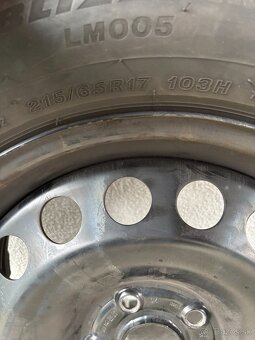 Zimné pneumatiky 215/65 R17 + Plechové disky 5x112 - 3