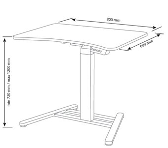 Predám výškovo nastaviteľný stôl E-TABLE ONE - 3