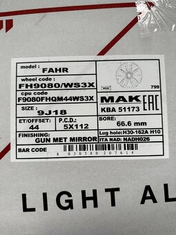 Audi, Škoda, VW - ALU disky zn. MAK 5x112 R18 - 3