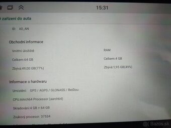 Predám 2Din 10 ´autorádio Android 15 Podofo A3454 - 3