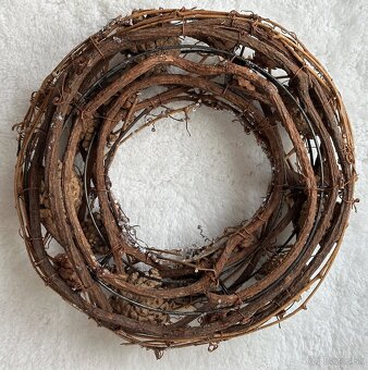 PRírodNý VIANOČNý VENIEC(handmade) + strieborná 3D hviezda - 3