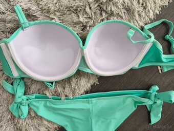 Dvojdielne plavky brazílky s viazaním. L/40 mätové - 3