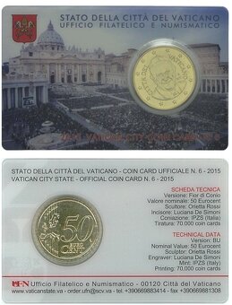 Vatikan Papez Frantisek CoinCard 50 euro cent - 3