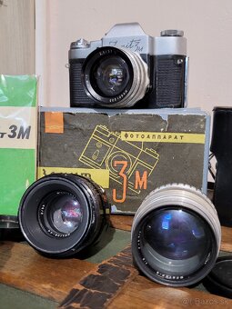 Fotoaparát Zenit 3m + tri objektívy - 3