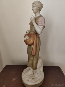 Royal dux veľká porcelánová socha žena s jablkami 52 cm - 3