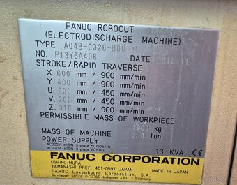EDM-dratova rezačka FANUC ROBOCUT ALPHA C600IA - 3