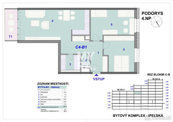 3 izbový byt, 82 m2 + terasa, podzemné parkovanie, novostavb - 3