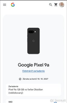 Predám google pixel 9a 8/128GB - 3