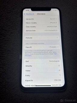 Predám Apple iPhone X 256GB Silver Stav Nového Telefónu - 3