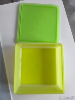 Tupperware štvorcová nádoba 25x25 zelená - 3
