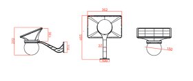 PredámX solárne 12x LED osvetlenie DL senzor NL2000 - 3
