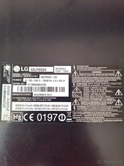 Predám televízor LG 42LF652V - 42" (106 cm) - 3