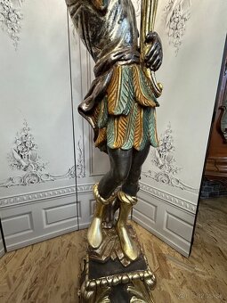 Luxusná figúrková lampa “Blackamoor” - 3