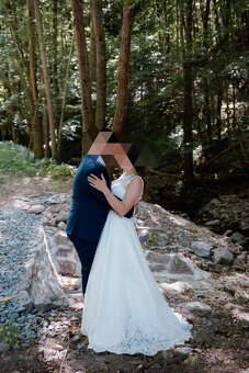 Svadobné šaty, veľkosť 40 - 3