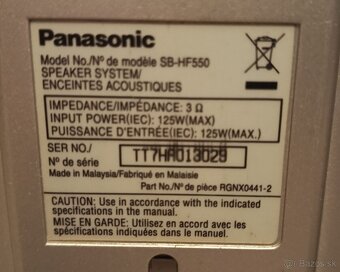 Reproduktory Panasonic 125 watt🎧 - 3