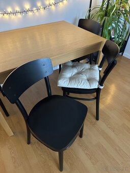 Drevené jedálenské čierne stoličky IKEA (4) - 3