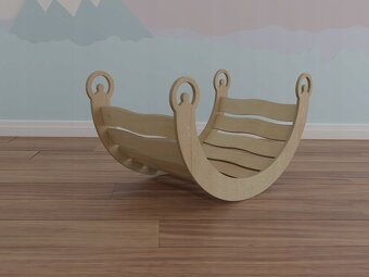 Montessori hojdačka s pultíkom na hranie - 3