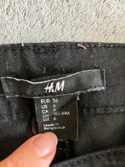 Čierne dámske rifle H&M - 3