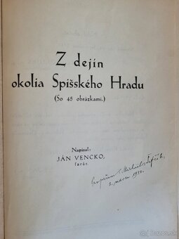 Z dejín okolia Spišského hradu Ján Vencko 1941 - 3
